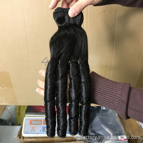 the factory price 100% human bundles hair weave,  fumi hair bundles cuticle aligned hair double drawn